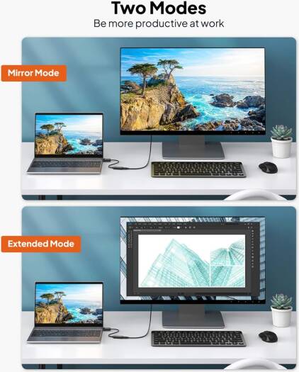 Mowsil DisplayPort to HDMI Adapter (Male to Female) Support 4K x 2K @60HZ Audio/Video, Grey Aluminum Body, Gold Plated Connector Pack of 1, Grey | MODHD - Image 3