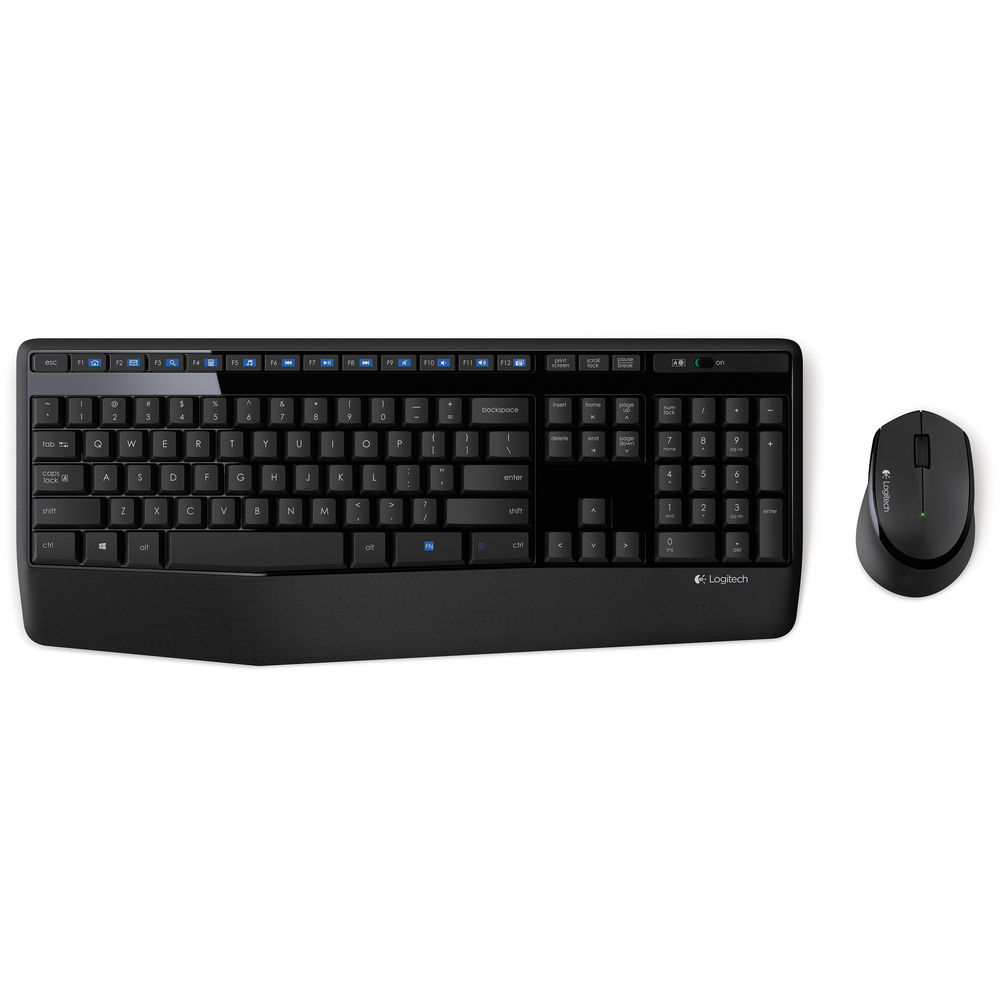 Keyboard and Mouse 2.4GHz Wireless Connection Logitech Nano-USB Receiver Plug-and-Play